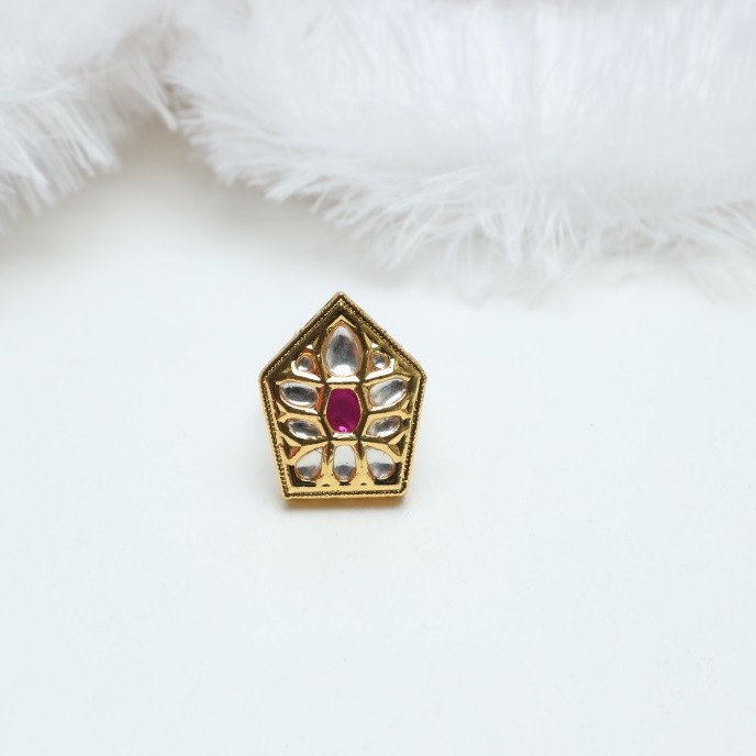 MEENAKARI NAVYBLUE RING
